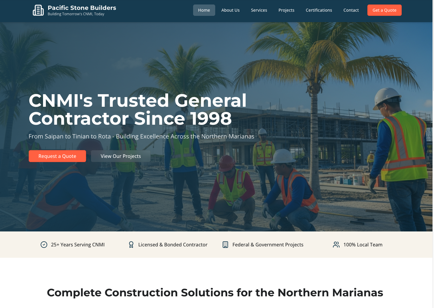 Construction Company Website